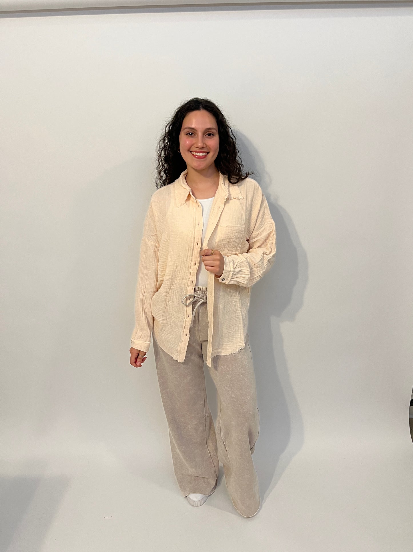 Pura Gauze Top CREAM