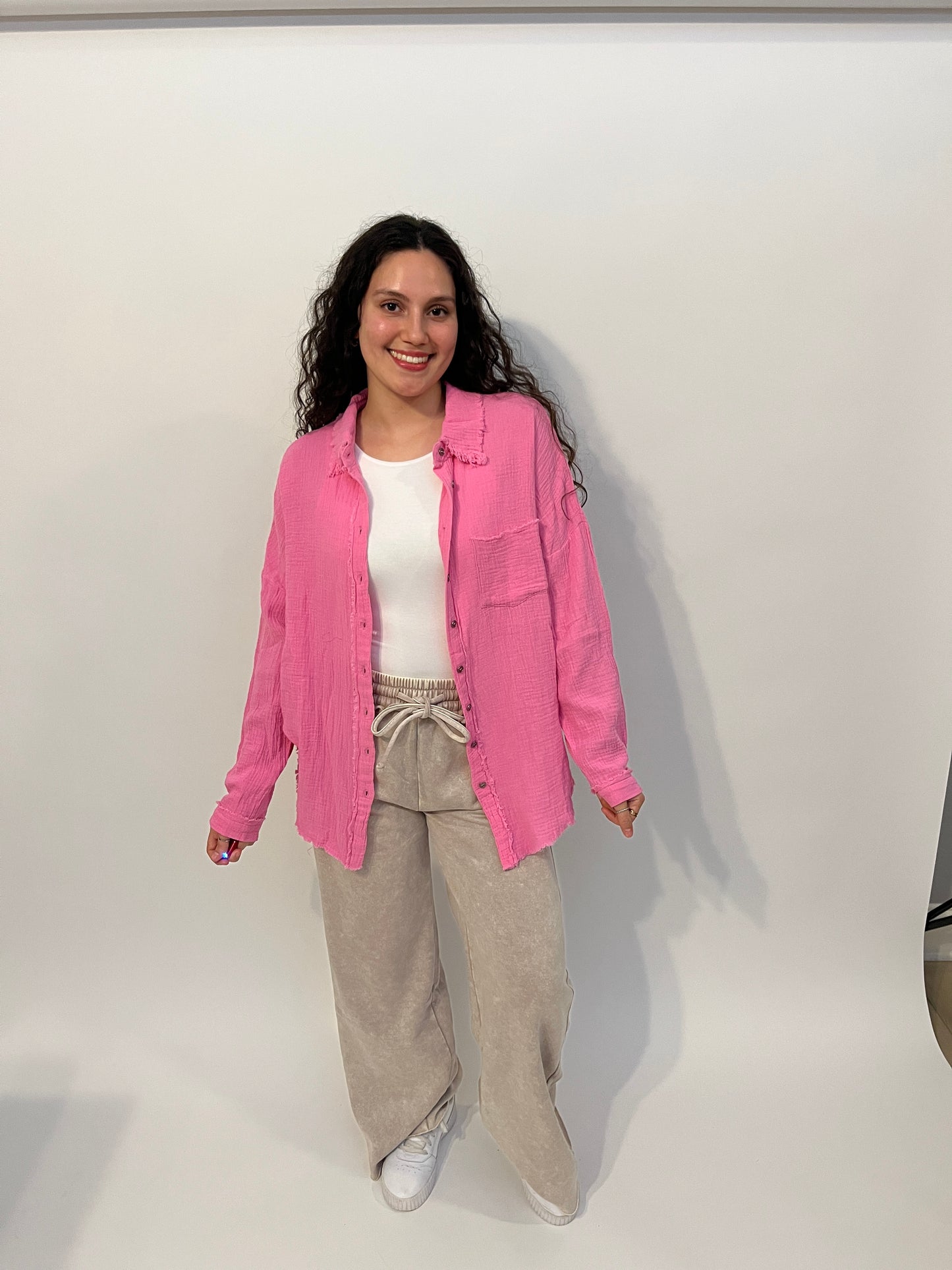 Pura Gauze Top PINK