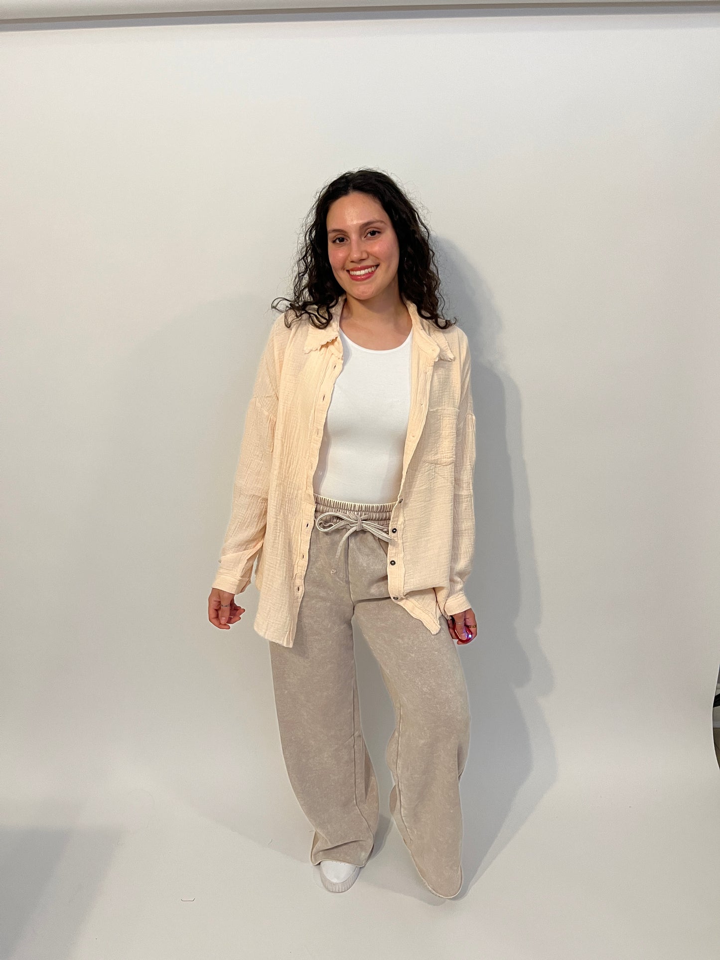 Pura Gauze Top CREAM