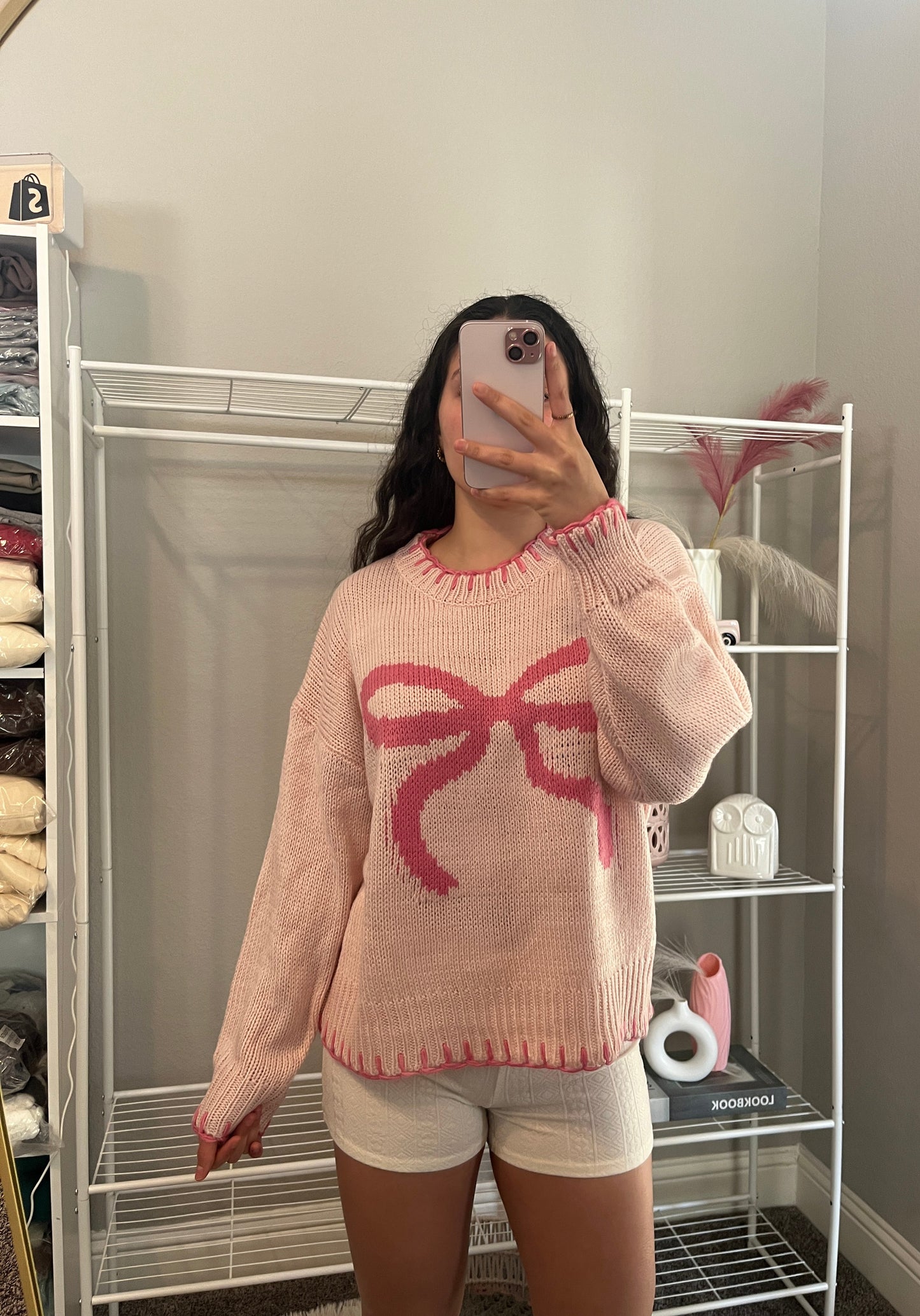 Charming Knit Sweater Pink