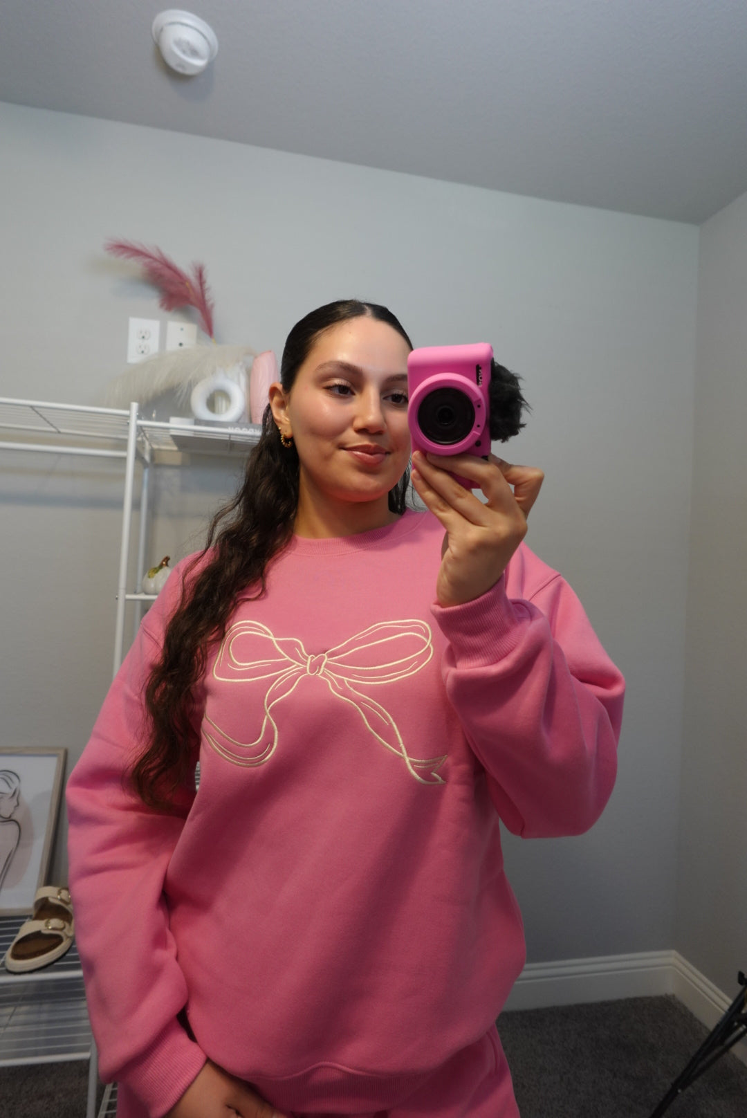 Pink Bow Crewneck