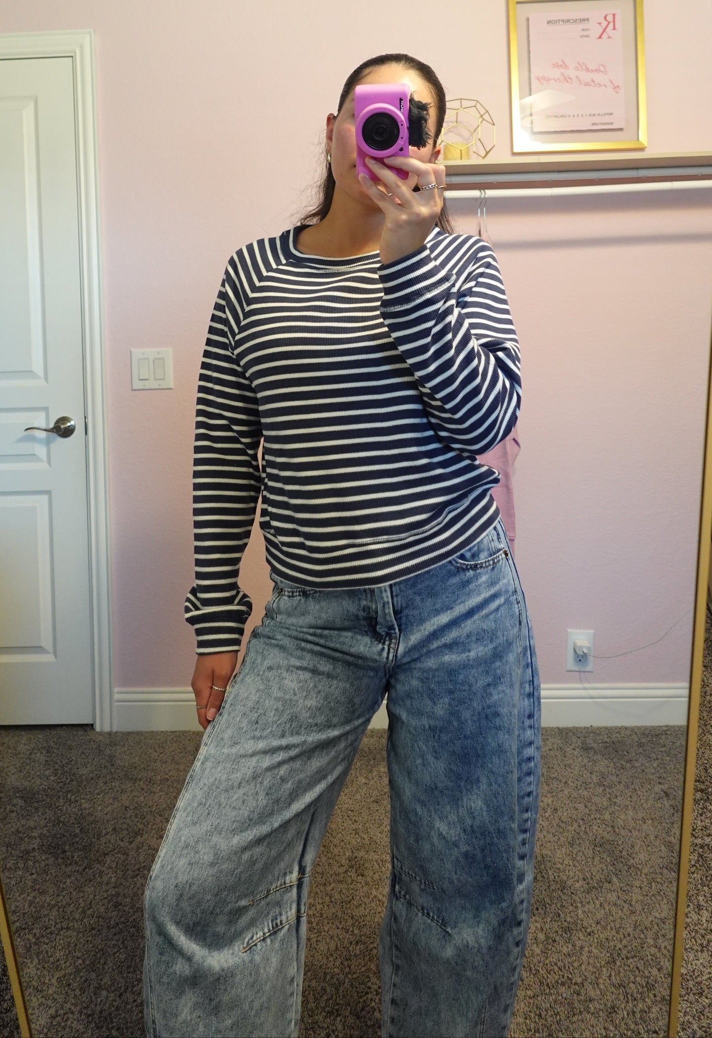 Striped Navy Top