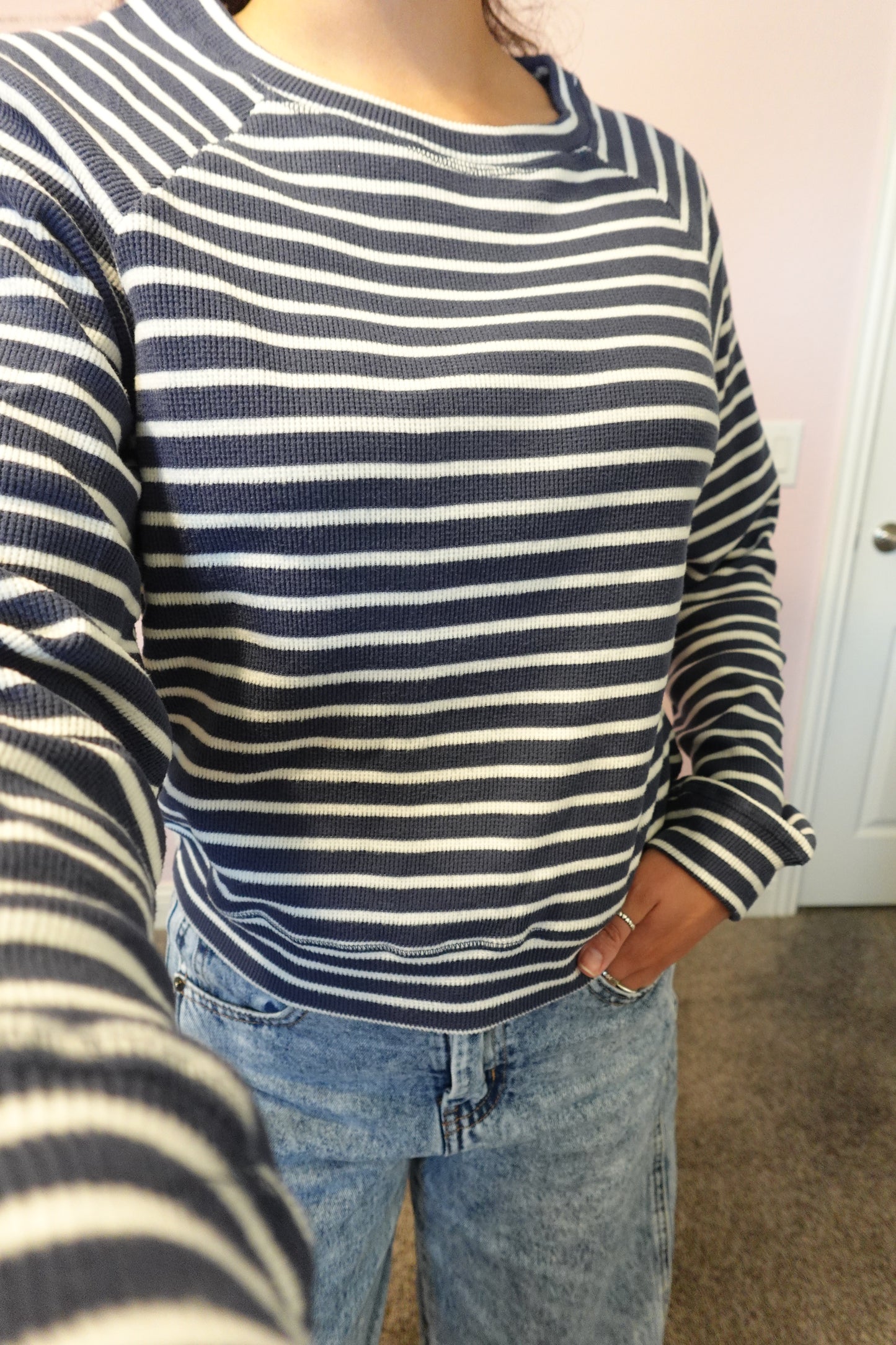 Striped Navy Top