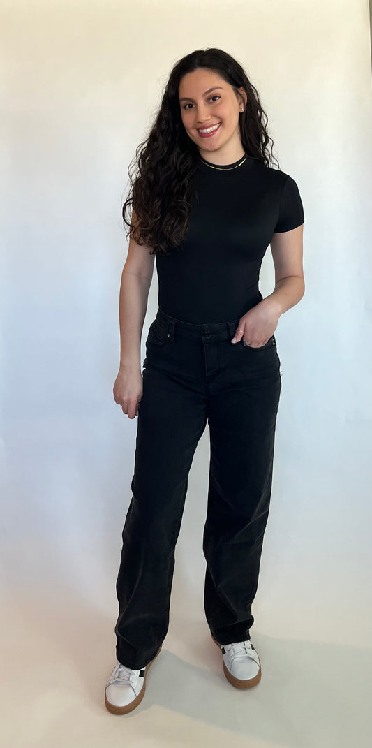 Black High Rise Kelly Jeans