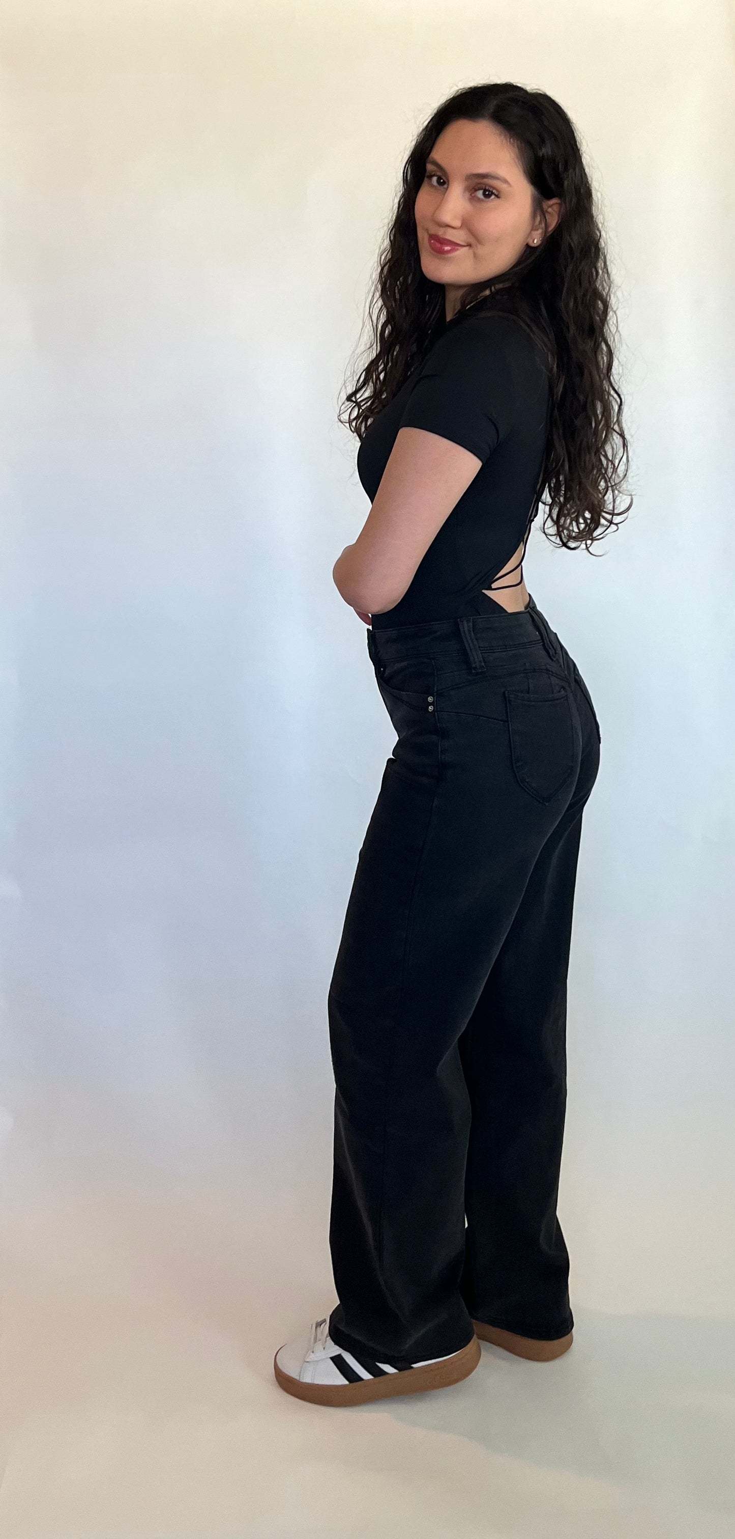 Black High Rise Kelly Jeans