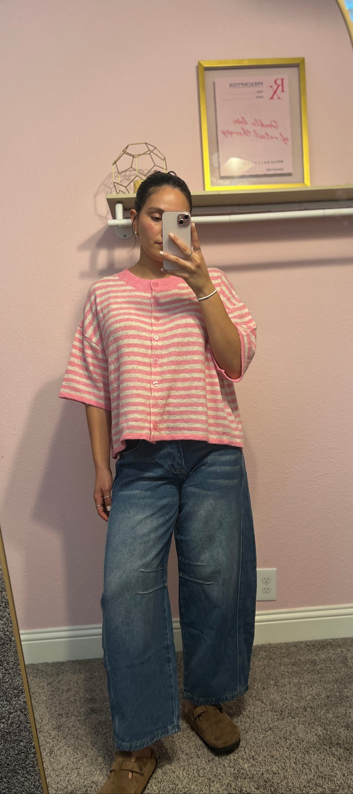 Dark Wash Barrel Jeans