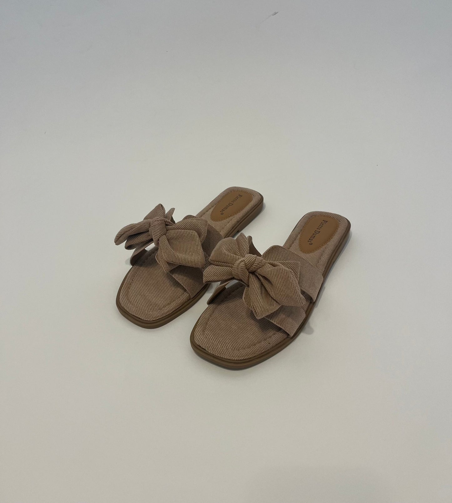 Taupe Bow Sandals