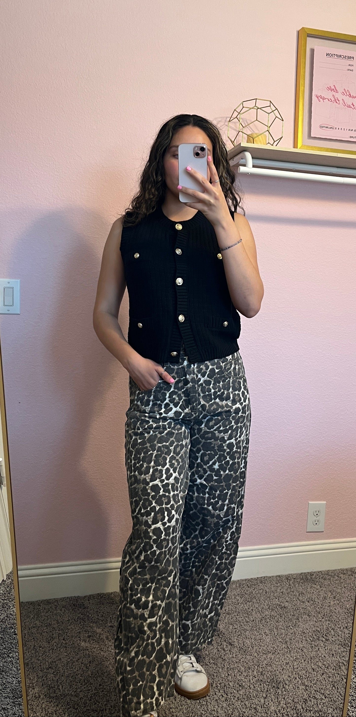 Leopard Barrel Jeans