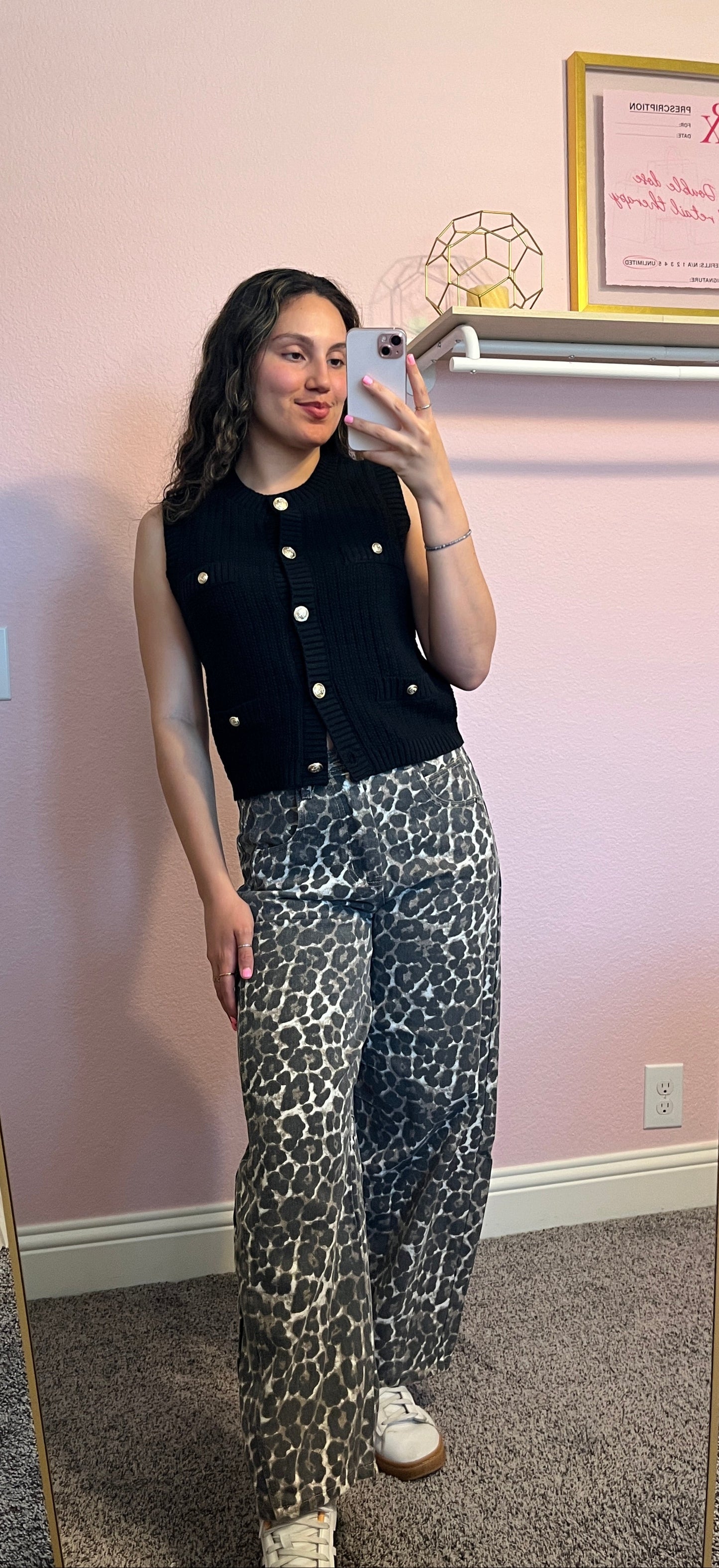 Leopard Barrel Jeans