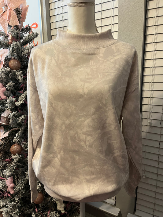 WHITE CAMO FLEECE CREWNECK