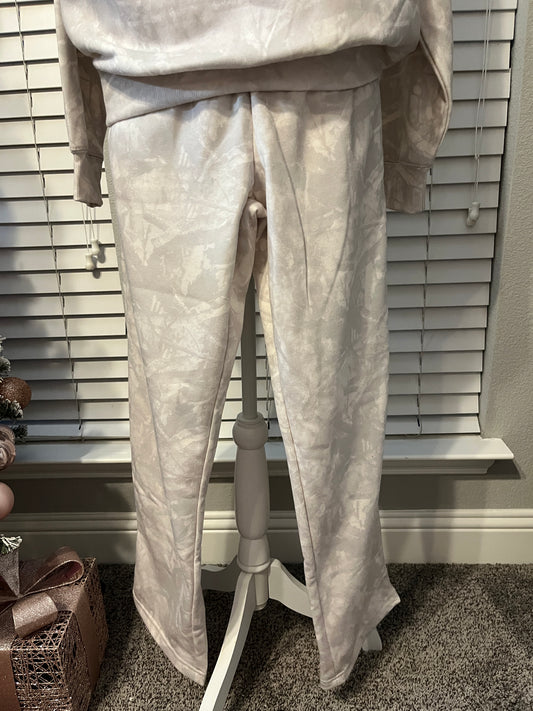 WHITE CAMO FLEECE SWEATPANTS